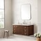 James Martin Vanities Amberly 48in Single Vanity, Mid-Century Walnut w/ 3 CM White Zeus Top 670-V48-WLT-3WZ - alternate 3